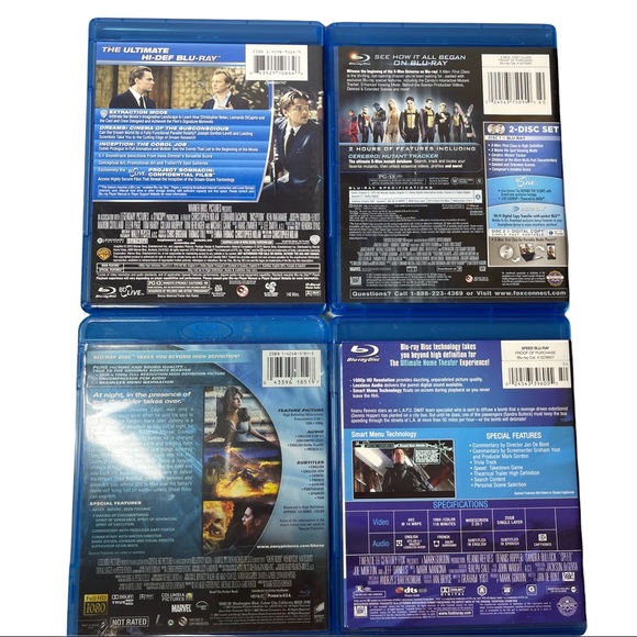 4 Blu-Ray Collection / Inception, Ghost Rider, X-Men First Class, Speed (MINT) - Picture 9 of 9
